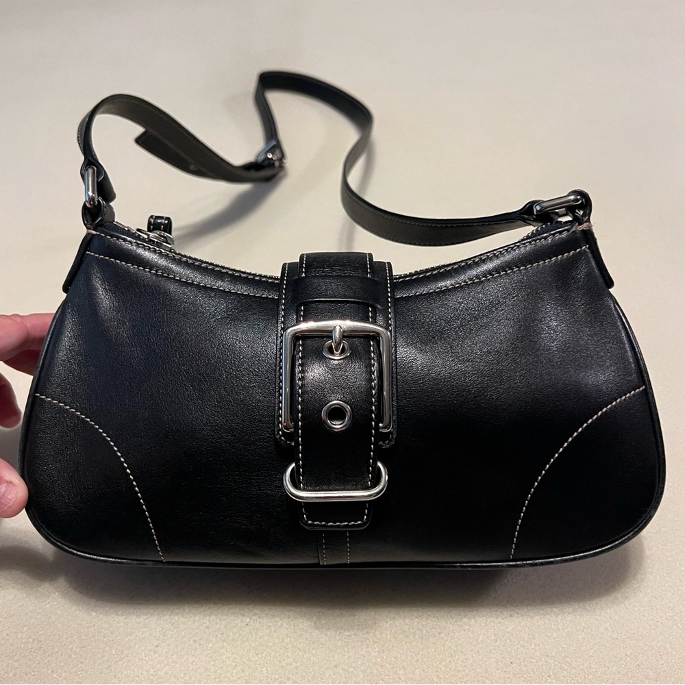 COACH Hampton 7540 Black Demi Buckle SOHO Crossbody Mini Bag Vintage Y2K